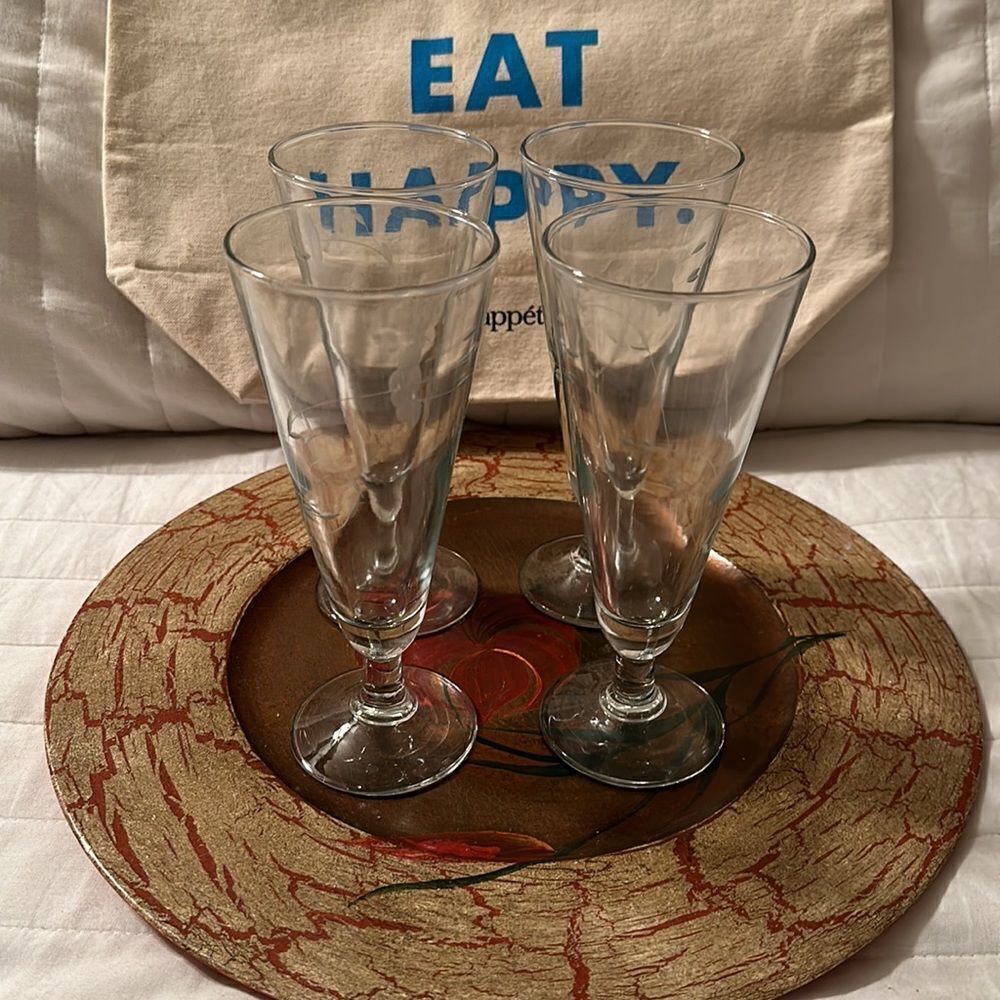 Princess House set of 4 Finely Crafted Crystal Glasses